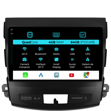 Navigatie Dedicata Citroen C-Crosser (2007-2012),QuadCore, 9Inch, 4Gb Ram, 64Gb Stocare, Carplay