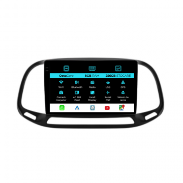 Navigatie Dedicata Fiat Doblo (2015-2019), 9Inch, 8Gb Ram, 256Gb Stocare, Carplay