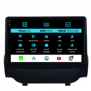 Navigatie Dedicata Ford EcoSport (2013-2016), 9Inch, 6Gb Ram, 128Gb Stocare, Carplay