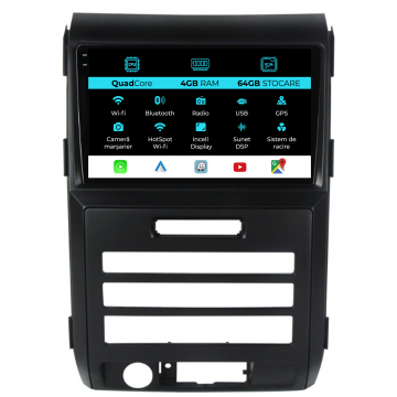 Navigatie Dedicata Ford F150 (2008-2014),QuadCore, 9Inch, 4Gb Ram, 64Gb Stocare, Carplay