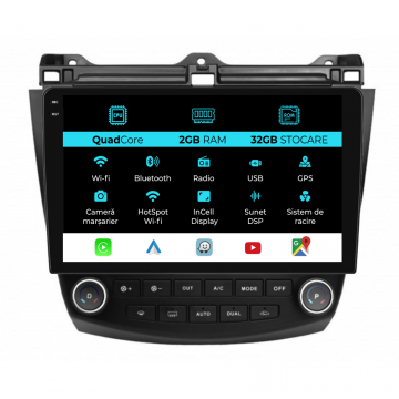 Navigatie Dedicata Honda Accord VII (2003 - 2008), 10Inch, 2Gb Ram, 32Gb Stocare, Carplay