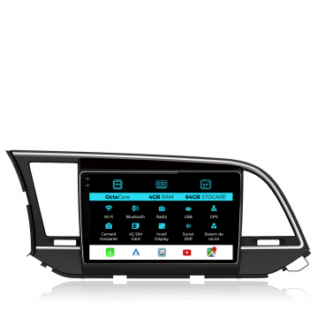 Navigatie Dedicata Hyundai Elantra (2015-2018), 9 Inch, 4Gb Ram, 64Gb stocare, Carplay