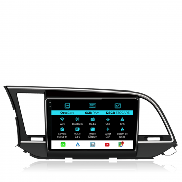 Navigatie Dedicata Hyundai Elantra (2015-2018), 9 Inch, 6Gb Ram, 128Gb stocare, Carplay