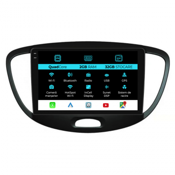 Navigatie Dedicata Hyundai I10 (2007-2013), 9Inch, 2Gb Ram, 32Gb Stocare, Carplay
