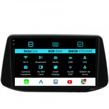 Navigatie Dedicata Hyundai I30 (2017-2022), 9Inch, 8Gb Ram, 256Gb Stocare, Carplay