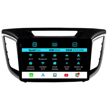 Navigatie Dedicata Hyundai IX25 (2015-2019), 10Inch, 2Gb Ram, 32Gb Stocare, Carplay