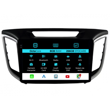 Navigatie Dedicata Hyundai IX25 (2015-2019), 10Inch, 8Gb Ram, 256Gb Stocare, Carplay