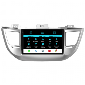 Navigatie Dedicata Hyundai Tucson, IX35 (2015-2018), 9Inch, 2Gb Ram, 32Gb Stocare, Carplay