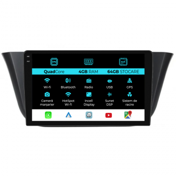 Navigatie Dedicata Iveco Daily (2014-2021),QuadCore, 9Inch, 4Gb Ram, 64Gb Stocare, Carplay