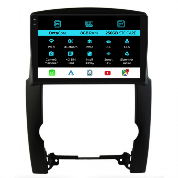 Navigatie Dedicata Kia Sorento (2009-2012), 9Inch, 8Gb Ram, 256Gb Stocare, Carplay
