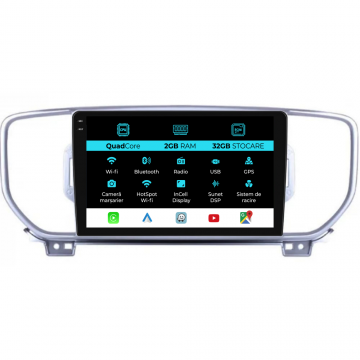Navigatie Dedicata Kia Sportage (2016-2020), 9Inch, 2Gb Ram, 32Gb Stocare, Carplay