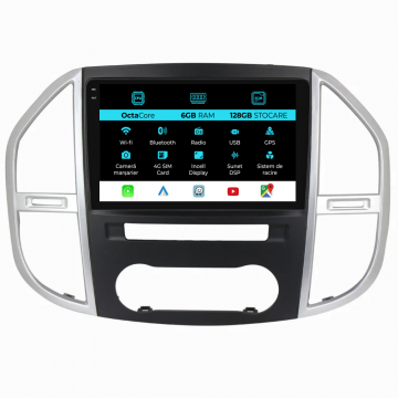 Navigatie Dedicata Mercedes Vito W447 (2014-2021), 10Inch, 6Gb Ram, 128Gb Stocare, Carplay