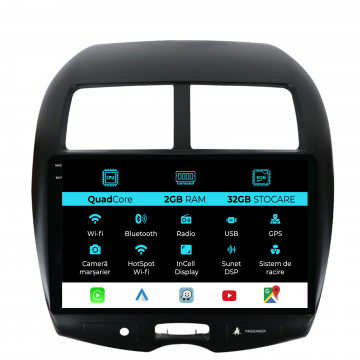 Navigatie Dedicata Mitsubishi ASX (2010-2016), 10Inch, 2Gb Ram, 32Gb Stocare, Carplay