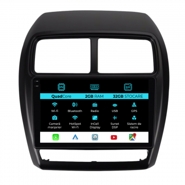 Navigatie Dedicata Mitsubishi ASX (2016 - 2019), 9Inch, 2Gb Ram, 32Gb Stocare, Carplay