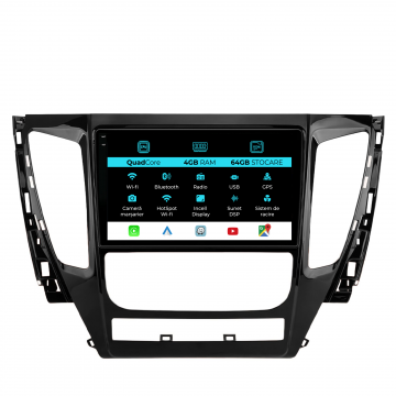Navigatie Dedicata Mitsubishi Pajero (2016-2018),QuadCore, 9Inch, 4Gb Ram, 64Gb Stocare, Carplay