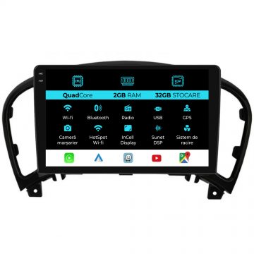 Navigatie Dedicata Nissan Juke (2010-2017), 9Inch, 2Gb Ram, 32Gb Stocare, Carplay