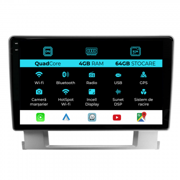 Navigatie Dedicata Opel Astra J (2010-2015),QuadCore, 9Inch, 4Gb Ram, 64Gb Stocare, Carplay