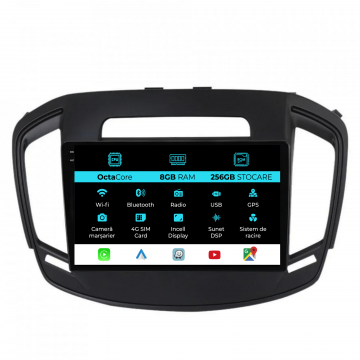 Navigatie Dedicata Opel Insignia (2013-2017), 9Inch, 8Gb Ram, 256Gb Stocare, Carplay