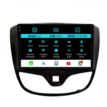 Navigatie Dedicata Opel Karl (2015-2019),QuadCore, 9Inch, 4Gb Ram, 64Gb Stocare, Carplay
