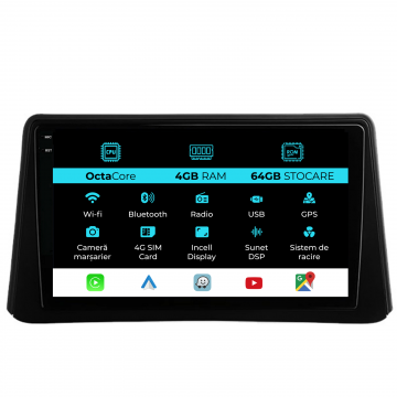 Navigatie Dedicata Opel Mokka (2012 - 2016), 9 Inch, 4Gb Ram, 64Gb stocare, Carplay