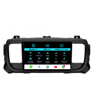Navigatie Dedicata Peugeot Expert   Citroen Jumpy 3 (2016-2021), 9Inch, 2Gb Ram, 32Gb Stocare, Carplay
