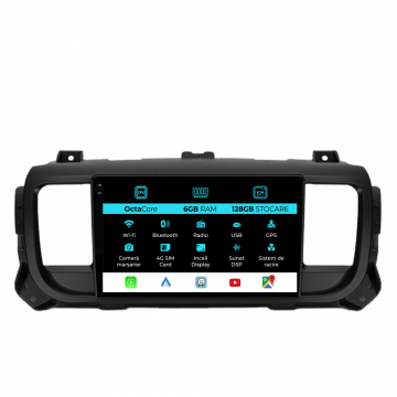 Navigatie Dedicata Peugeot Expert   Citroen Jumpy 3 (2016-2021), 9Inch, 6Gb Ram, 128Gb Stocare, Carplay