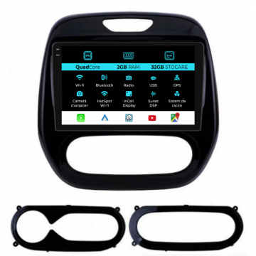 Navigatie Dedicata Renault Captur (2013-2020), 9Inch, 2Gb Ram, 32Gb Stocare, CarPlay