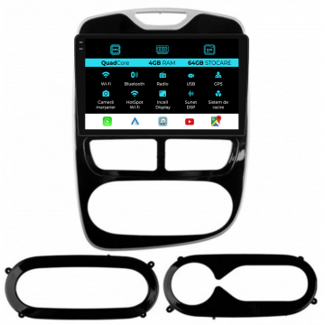 Navigatie Dedicata Renault Clio 4 (2012-2016),QuadCore, 9Inch, 4Gb Ram, 64Gb Stocare, Carplay