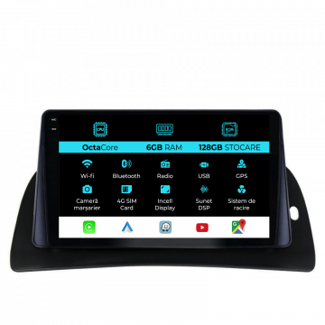 Navigatie Dedicata Renault Kangoo (2015-2020), 9Inch, 6Gb Ram, 128Gb Stocare, Carplay