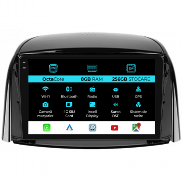 Navigatie Dedicata Renault Koleos (2008-2016), 9Inch, 8Gb Ram, 256Gb Stocare, Carplay