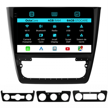 Navigatie Dedicata Skoda Yeti (2009-2017), 10Inch, 4Gb Ram, 64Gb Stocare, Carplay