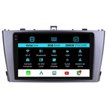 Navigatie Dedicata Toyota Avensis (2008-2015), 9Inch, 8Gb Ram, 256Gb Stocare, Carplay
