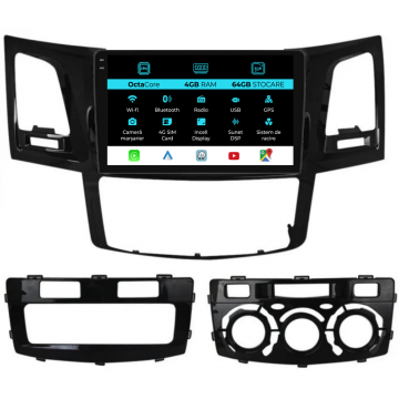 Navigatie Dedicata Toyota Hilux VII (2004-2015), 9Inch, 4Gb Ram, 64Gb Stocare, Carplay