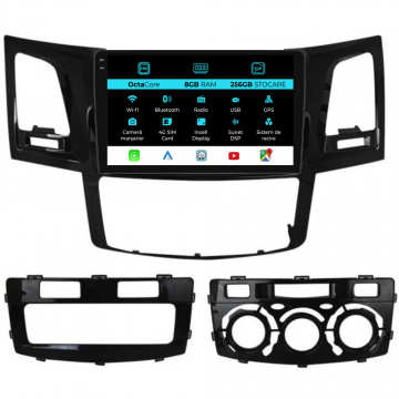 Navigatie Dedicata Toyota Hilux VII (2004-2015), 9Inch, 8Gb Ram, 256Gb Stocare, Carplay