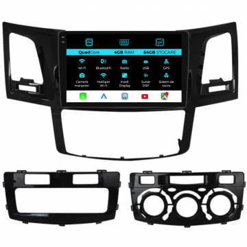 Navigatie Dedicata Toyota Hilux VII (2004-2015),QuadCore, 9Inch, 4Gb Ram, 64Gb Stocare, Carplay