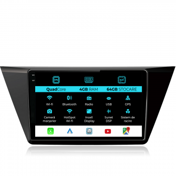 Navigatie Dedicata Volkswagen Touran (2015-2020),QuadCore, 10Inch, 4Gb Ram, 64Gb Stocare, Carplay