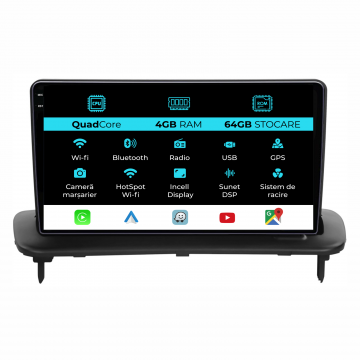 Navigatie Dedicata Volvo S40 (2004-2012),QuadCore, 9Inch, 4Gb Ram, 64Gb Stocare, Carplay