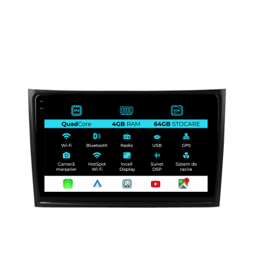 Navigatie Dedicata Volvo Xc90 (2002-2014),QuadCore, 10Inch, 4Gb Ram, 64Gb Stocare, Carplay
