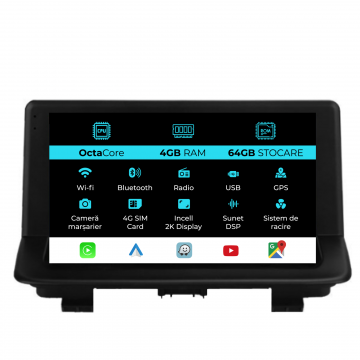 Navigatie Dedicata Audi Q3 (2011-2018), 2K, 4Gb Ram, 64Gb stocare, Carplay