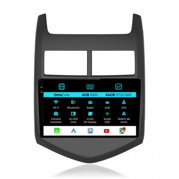 Navigatie Dedicata Chevrolet Aveo (2012-2014), 2K 4Gb Ram, 64Gb Stocare, Carplay