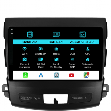 Navigatie Dedicata Citroen C-Crosser (2007-2012), 2K, 8Gb Ram, 256Gb Stocare, Carplay