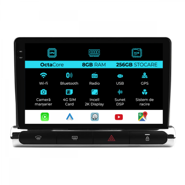 Navigatie Dedicata Citroen C3 Aircross I (2017-2023), 2K, 8Gb Ram, 256Gb Stocare, Carplay