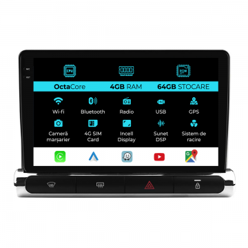 Navigatie Dedicata Citroen C3 Aircross I (2017-2023), 9Inch, 4Gb Ram, 64Gb Stocare, Carplay
