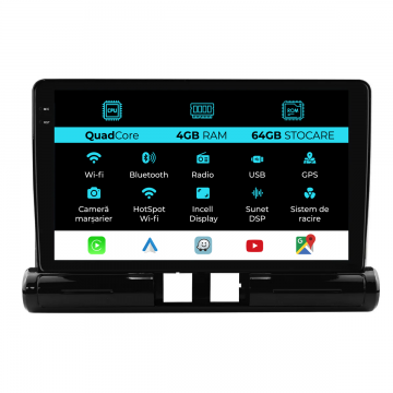 Navigatie Dedicata Citroen C3 Aircross I (2017-2023),QuadCore, 9Inch, 4Gb Ram, 64Gb Stocare, Carplay