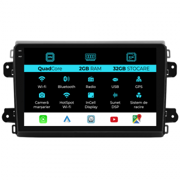 Navigatie Dedicata Fiat Ducato 2020+, 9Inch, 2Gb Ram, 32Gb Stocare, Carplay