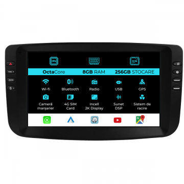 Navigatie Dedicata Fiat Linea, Punto (2012-2018), 2K, 8Gb Ram, 256Gb Stocare, Carplay