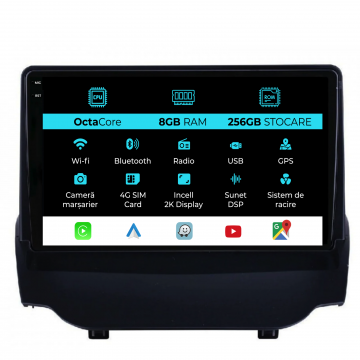 Navigatie Dedicata Ford EcoSport (2013-2016), 2K, 8Gb Ram, 256Gb Stocare, Carplay
