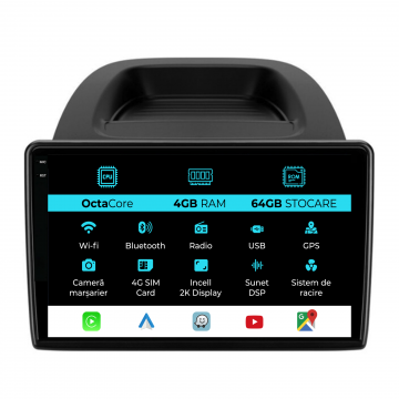 Navigatie Dedicata Ford Ecosport (2017-2025), 2K, 4Gb Ram, 64Gb Stocare, Carplay