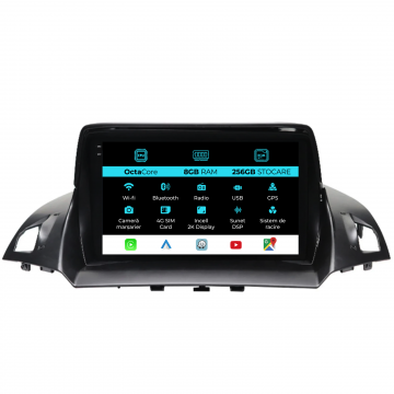 Navigatie Dedicata Ford Kuga (2013-2017), 2K, 8Gb Ram, 256Gb Stocare, Carplay