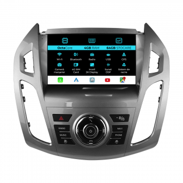 Navigatie Dedicata Ford Transit   Tourneo Connect (2013-2019), 2K, 4Gb Ram, 64Gb Stocare, Carplay
